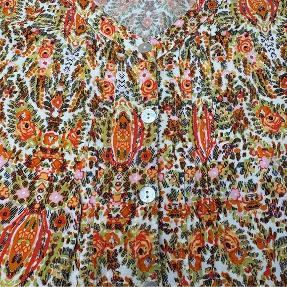 J. Jill Orange and Pink Relaxed Sleeveless Tank Top small petite - Picture 11 of 13